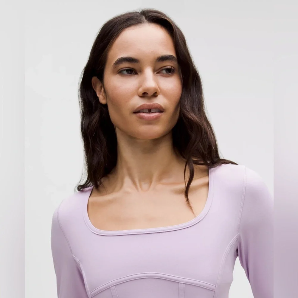 NWT Lululemon Waist-Seamed Nulu Long-Sleeve Shirt - Lilac Ether - 6 - Picture 4 of 12